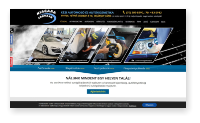 autómosó autókozmetika weboldal karbantartása